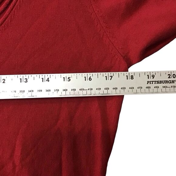 Sophie Max Ruby Red Sweater‎ Dress XL Cotton Blend Long Sleeve - Picture 5 of 11